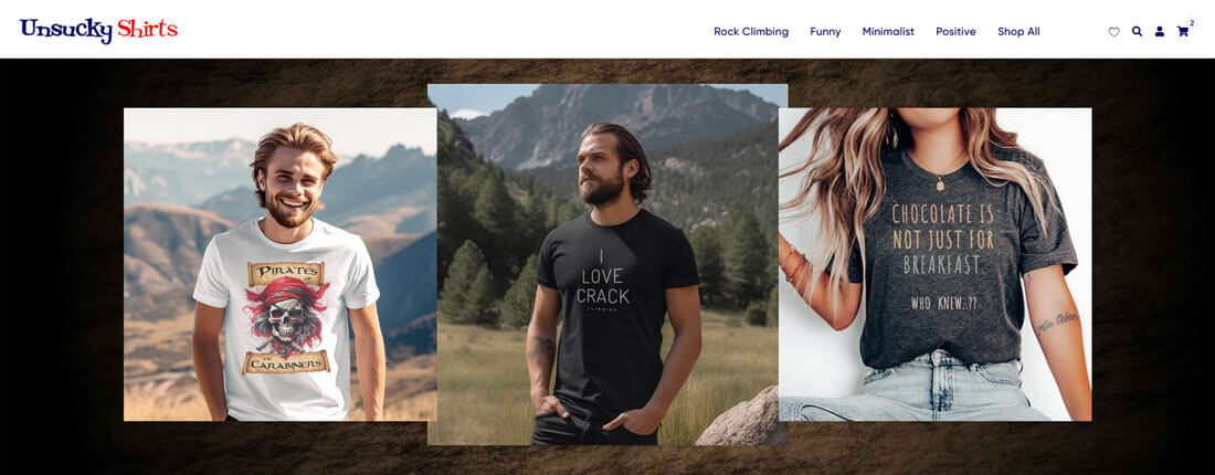 Laughing Buddha Web Design Portfolio - Unsucky Shirts
